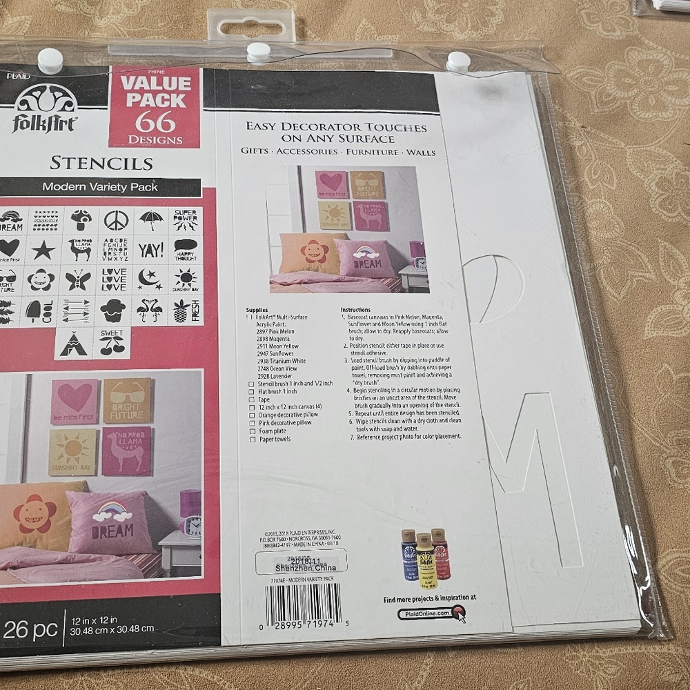 Folk art Stencil kit